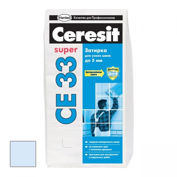 Затирка для плитки  Ceresit СЕ 33 от 6 мм (крокус) 2 кг  