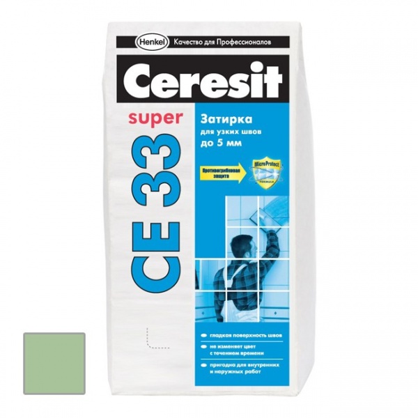 Затирка для плитки  Ceresit СЕ 33 до 6 мм (Киви) 2 кг