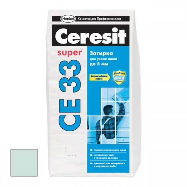 Затирка для плитки  Ceresit СЕ 33 до 6 мм (мята) 2 кг  