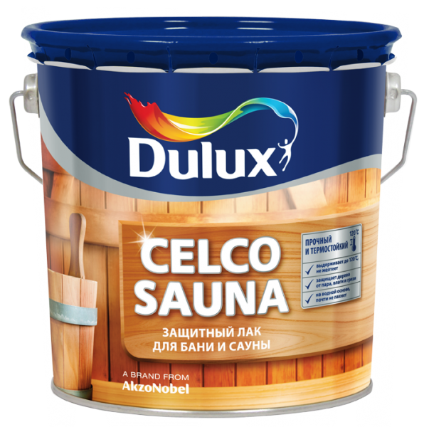 Лак Дулукс (Dulux)  CELCO SAUNA 20 (2,5 л) полуматовый