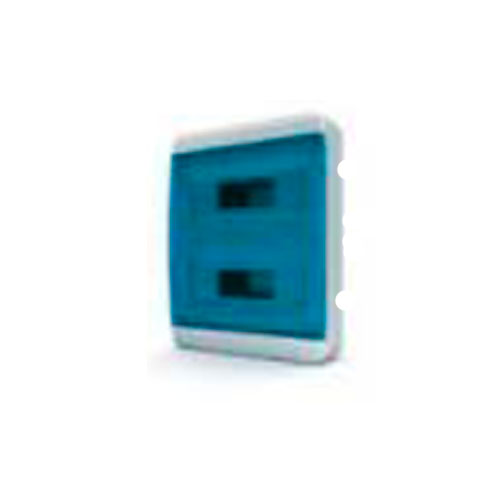 Щит пластиковый распределительный встраиваемый 24 мод. IP40,синяя прозрачная дверца Tekfor