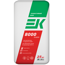 Клей для плитки  EK 8000 KAMIN (25 кг) термостойкий
