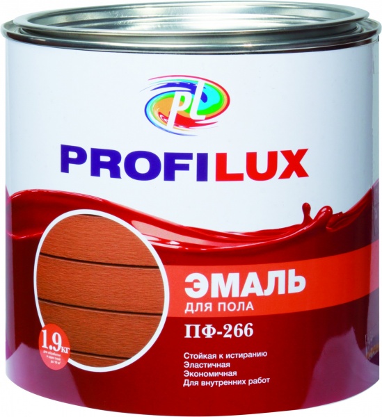 Эмаль Профилюкс ПФ-266 алкидная для пола  желто-коричневая (2,7 кг)
