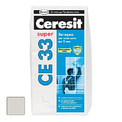 Затирка для плитки  Ceresit СЕ 33 до 6 мм (серебристо-серый) 2 кг  