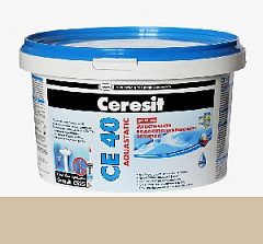 Затирка для плитки эластичная водоотталкивающая  Ceresit СЕ 40 Aquastatic (2 кг) - Мельба