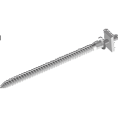 Шпилька специальная с гайкой  пломбир (165 мм)