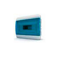 Щит пластиковый распределительный встраиваемый 8 мод. IP40,синяя прозрачная дверца Tekfor