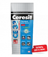 Затирка для плитки  Ceresit СЕ 33 до 6 мм (роса) 2 кг  