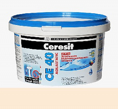 Затирка эластичная водоотталкивающая  Ceresit СЕ 40 до 10 мм (жасмин) 2 кг